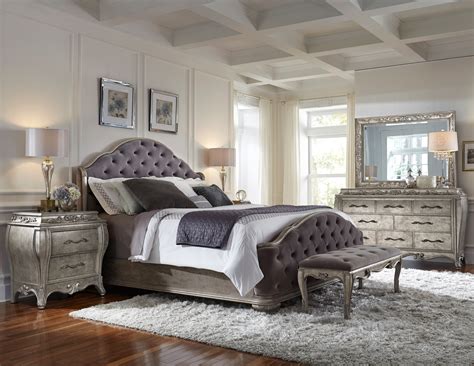 You'll find an extensive array of curios, display cabinets, and home accent pieces, all at the. Rhianna Silver Patina Queen Upholstered Panel Bedroom Set ...