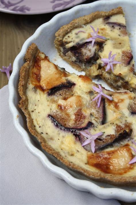 Fig Goats Cheese And Caramelised Red Onion Quiche With Easy Olive Oil
