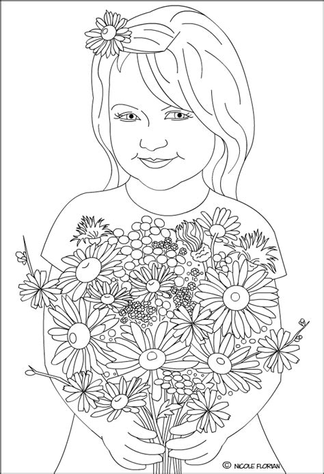 Nicoles Free Coloring Pages Wildflowers For A Happy Day Coloring