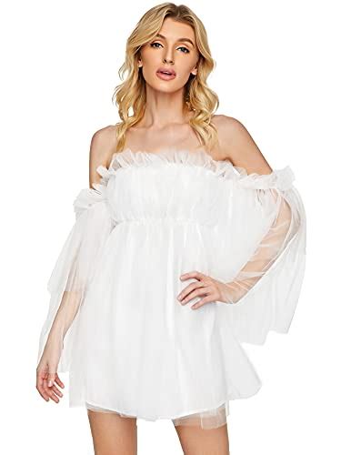 Look Stylish And Chic In The Best White Ruffle Off Shoulder Dress