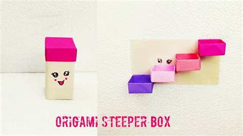 Diy Secret Stepper Box Paper Craft Origami Secret Stepper Box