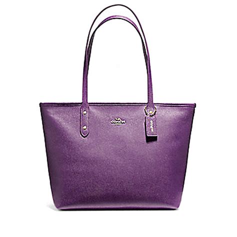 · strap with 14 1/4 drop for shoulder or crossbody wear. Coach City Zip Tote Blackberry - Averand