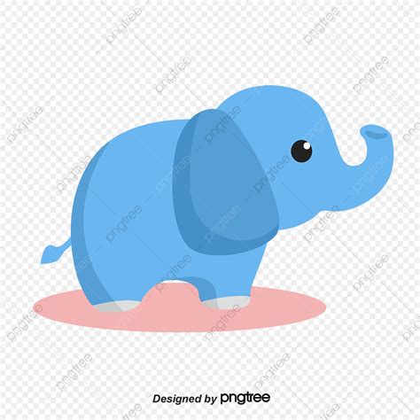 Dibujos Animados De Elefante Azul Animal Cartel Elefante Png Y