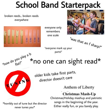 School Band Starterpack Rstarterpacks Starter Packs Know Your Meme