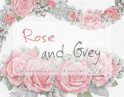 Led light artificial rose enchanted forever flower gold foil rose valentine's day creative gift flower in glass dome party decor. Pink Rose Clipart Grey Gray Clip Art Flowers Watercolor Roses
