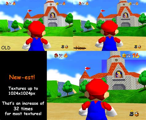 Super Mario 64 High Resolution Texture Pack By Myownfriend On Deviantart