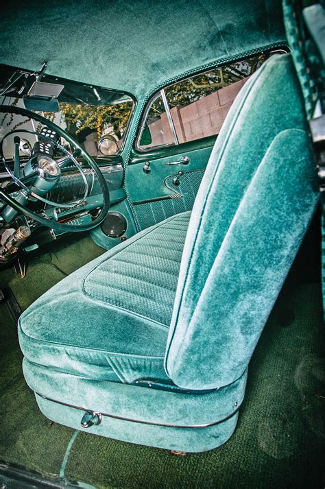 1953 Chevy 210 Mint Green Cloth Interior 008 Lowrider