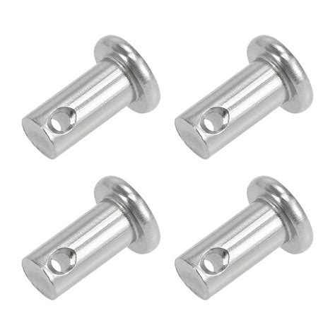 Single Hole Clevis Pins 6mm X 12mm Flat Head 304 Stainless Steel Link