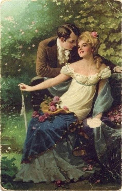 Cartes Anciennes De Couples Romance Art Vintage Romance Victorian