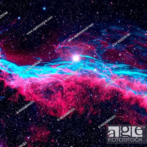 The Veil Nebula Or The Witchs Broom Nebula Is A Cloud Of Heated And