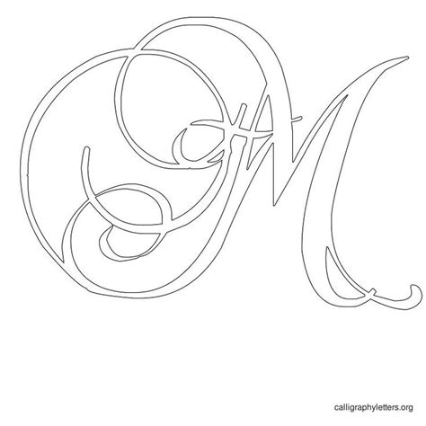 Printable Calligraphy Letter Stencils Calligraphy Letters Org