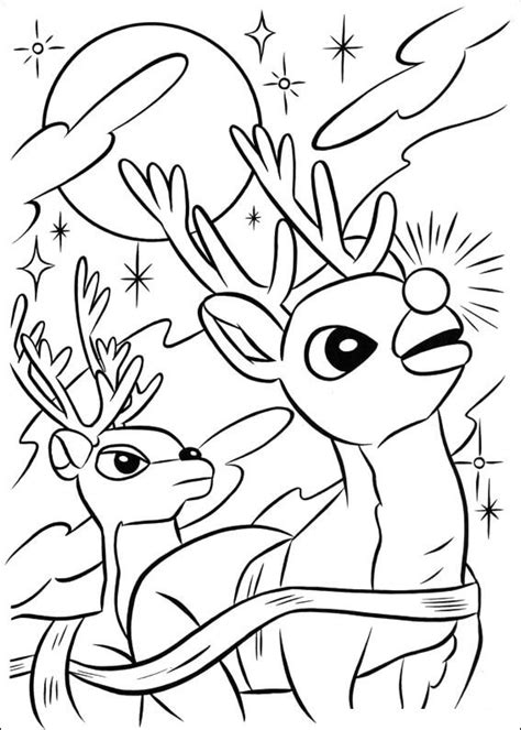 Coloring Pages Of Rudolph The Red Nosed Reindeer Home Design Ideas