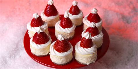 Mini Strawberry Santa Cheesecake Bites Video Recipe
