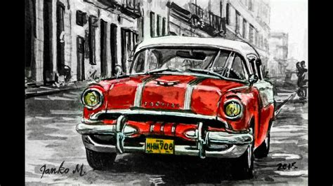 570x320 race car outline drawing formula racing car isolated on white 570x320 old cars drawings vintage car clipart black and white vehicle Old car- Cuba drawing with pen and ink - Time lapse - YouTube