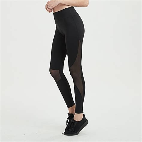 Sports Legging Women Running Pants S Xl Black Mesh Net Yoga Pants Slimming Hip Up Fitness