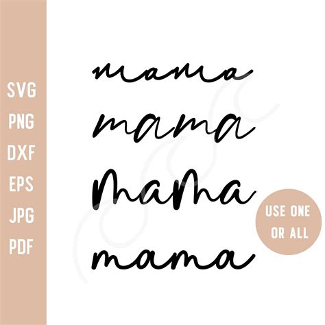 Mama Script Svg Mama Calligraphy Svg Mama Cursive Svg Mama Svg Etsy
