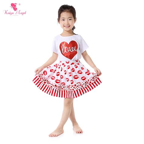 Buy Valentines Day Girls Clothes Love Of Hearts T