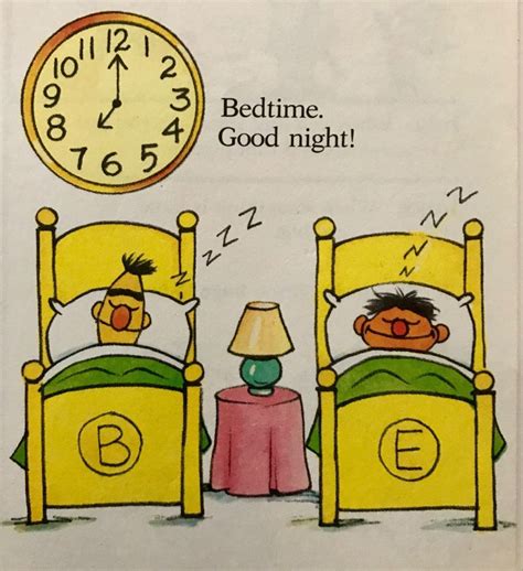 Bedtime Good Night Bert And Ernie Sesame Street Book Sesame