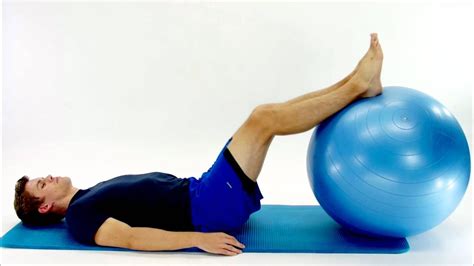 Exercise Ball Supine Knee Bends Hep2go Youtube