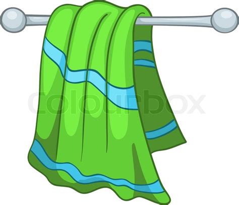 Cartoon Home Kitchen Towel Isolated on White Background | Stock Vector