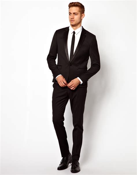 River island light grey check skinny fit suit pants. Dr. Denim Asos Skinny Fit Tuxedo Pants in Black for Men - Lyst