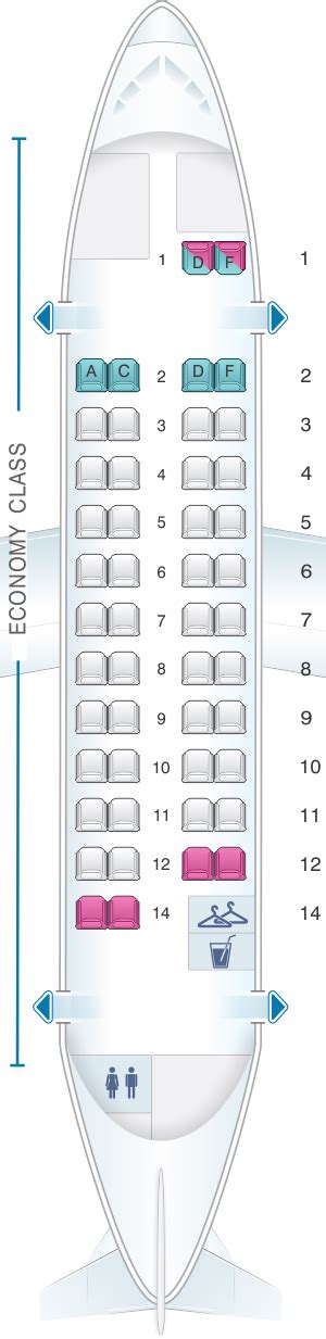 Seat Map Air France Atr 42 500 V2 Seatmaestro
