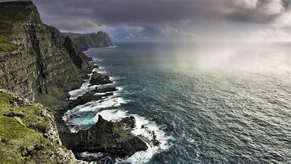 Faroe Islands Sea Wallpapers Cloud Rock Ocean