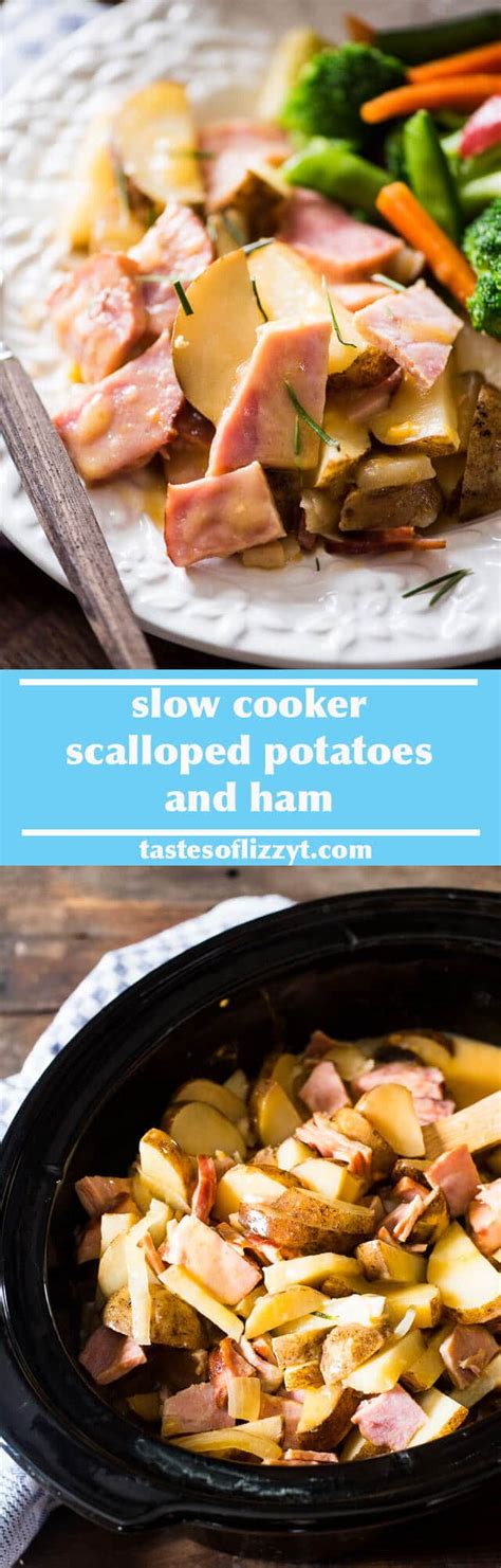 Slow Cooker Scalloped Potatoes And Ham Easy Dinner Recipe With Simple