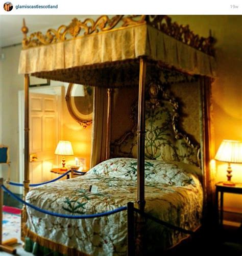 From The Instagram Of Glamis Castle ~ The Queen Mothers Bedroom