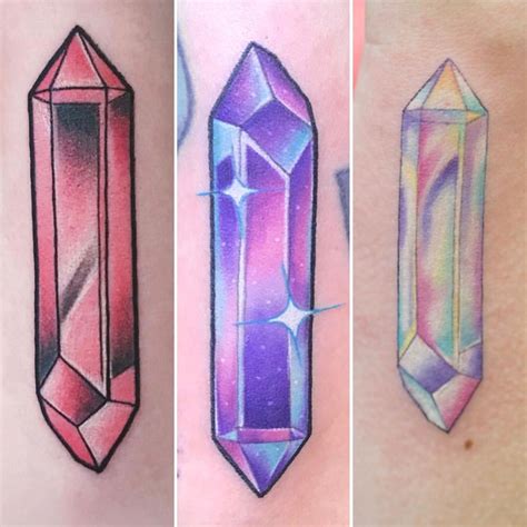 I Love These Crystal Tattoos Prism Tattoo Gem Tattoo Heart Tattoo