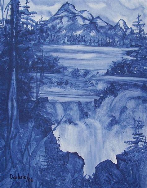 Blue Winter Painting By Darlene Duguay Fine Art America