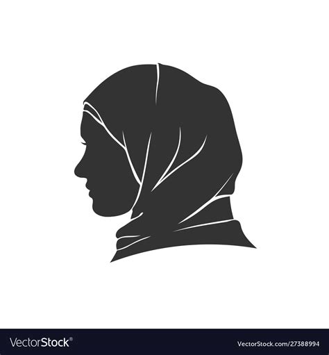 Beautiful Muslim Woman In Hijab Royalty Free Vector Image