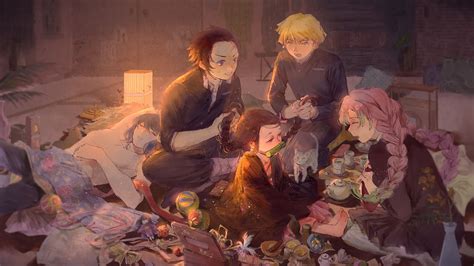 Kimetsu No Yaiba Mitsuri Kanroji Anime Digital Art Artwork Tanjiro