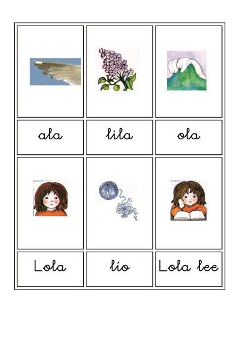 Fichas De Vocabulario En Imágenes Para Educación Infantil