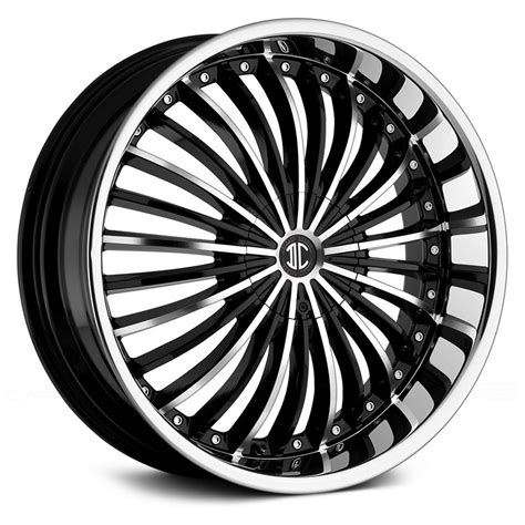 2 Crave No13 Wheels Gloss Black With Machined Face And Chrome Lip