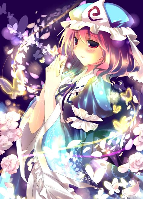Safebooru Absurdres Butterfly Cherry Blossoms Flower Hat Highres