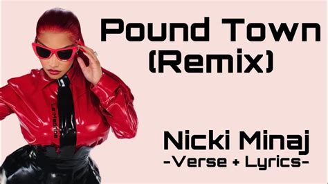 Nicki Minaj Pound Town Remix Verse Lyrics Youtube