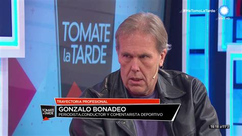 Desde hace muchos años es el encargado de transmitir para la televisión argentina el evento deportivo más importante del mundo y gracias a eso su cara está plenamente identificada con el olimpismo. Gonzalo Bonadeo en Tomate la tarde - YouTube