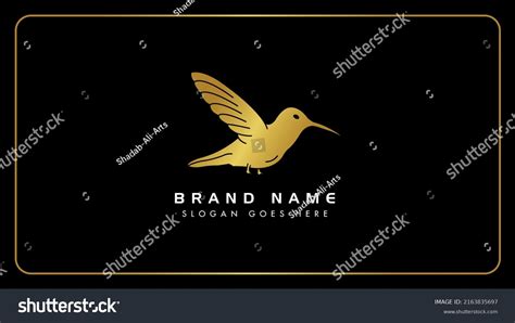 Luxury Elegant Golden Bird Logo Designelegant Stock Vector Royalty