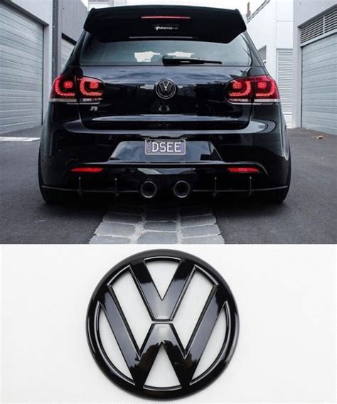 Volkswagen Golf Gti R Mk6 Rear Black Emblem Badge Gloss Black Elite