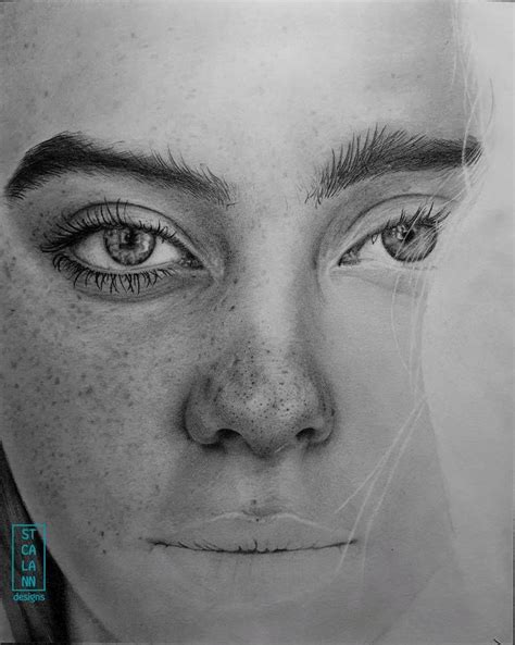 Female Face Pencil Drawing By Morkedin On Deviant Art