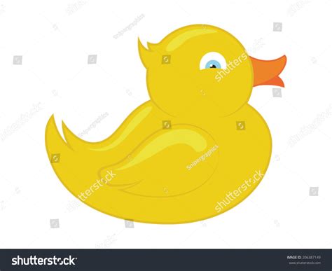 Yellow Rubber Duck Cartoon Illustration Stock Vector Royalty Free