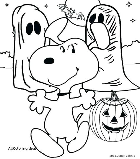 Charlie Brown Halloween Coloring Pages At