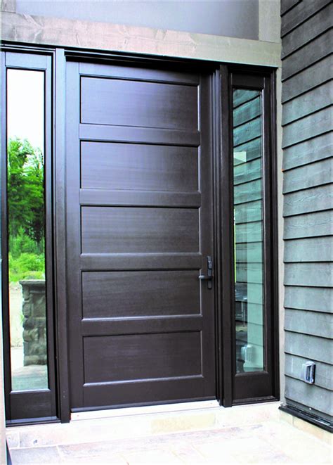 Discover prices, catalogues and new features. wood door system solid contemporary style with 2 clear ...