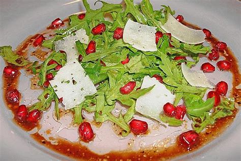 Rocket Salad With Pomegranate Pine Nuts And Parmesan