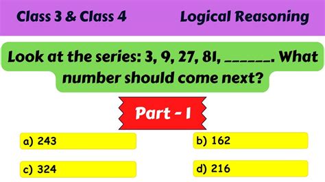 Logical Reasoning Questions And Answers For Class 3 And Class 4