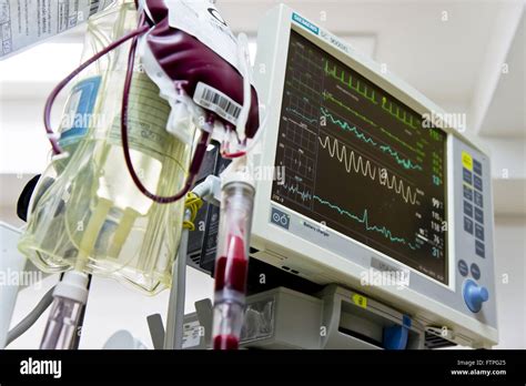Monitor Monitoring Of Icu Patients In Hospital Stock Photo Alamy
