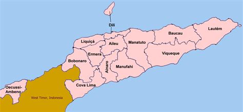 Timor leste pernah bergabung menjadi bagian nkri pada tahun 1976 dan menjadi prov. map of Timor Leste or East Timor (pink colour) (With ...