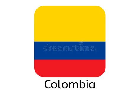Colombian Flag Icon Colombia Country Flag Vector Illustration Stock