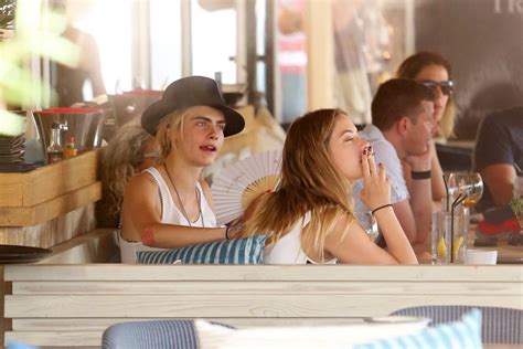 Ashley Benson And Cara Delevingne Pack On Some Pda While Out On A Lunch Date During Their